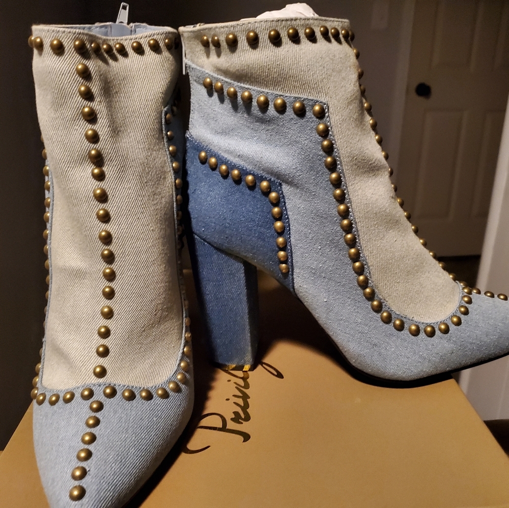 Denim Ankle Boots